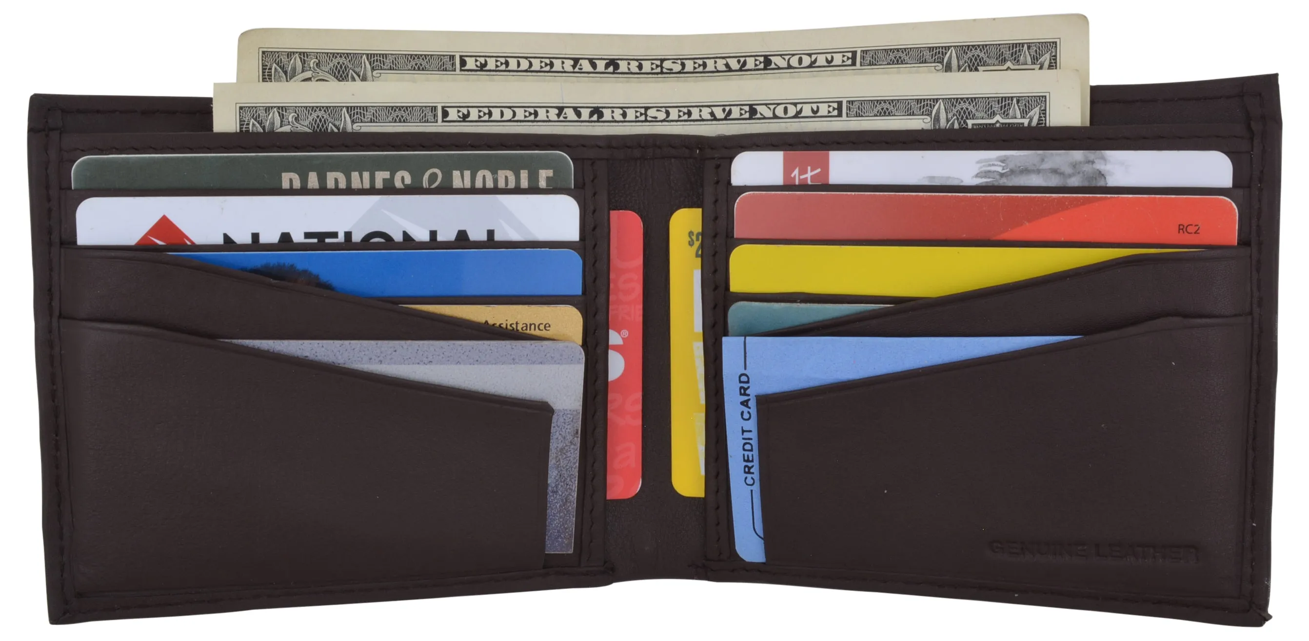 Rfid Blocking Premium Leather Bifold Men'S Multi-Card Holder Wallet Unmissable Deal Today