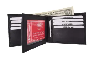 Rfid Blocking Premium Soft Leather Croco Pattern  Men'S Multi-Card Compact Center Flip Bifold Wallet Rfidp52Cr (C) Surprise Discount Today