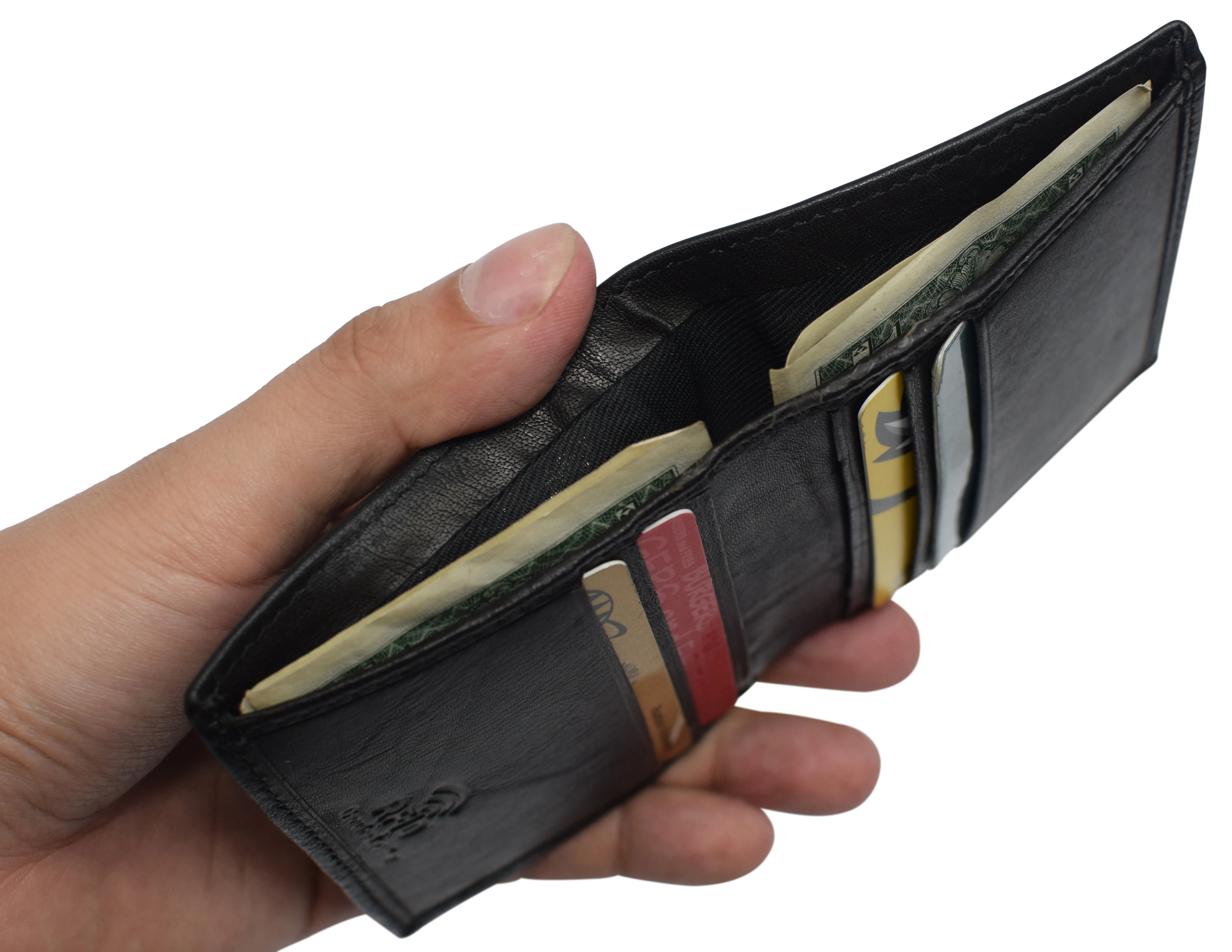Rfid Blocking Slim Bifold Wallet Card Holder Minimalist Front Pocket Wallets For Men Instant Discount Dont Miss Hot Deals