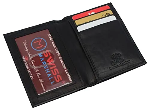 Exclusive Hot Pick Dont Miss Out Rfid Blocking Slim Card Wallet Bifold Card Case Genuine Leather Front Pocket Wallet Minimalist Credit Card Holder