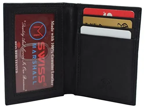 Rfid Blocking Slim Card Wallet Bifold Card Case Genuine Leather Front Pocket Wallet Minimalist Credit Card Holder Limited Stock Offer Sweet Deal Inside
