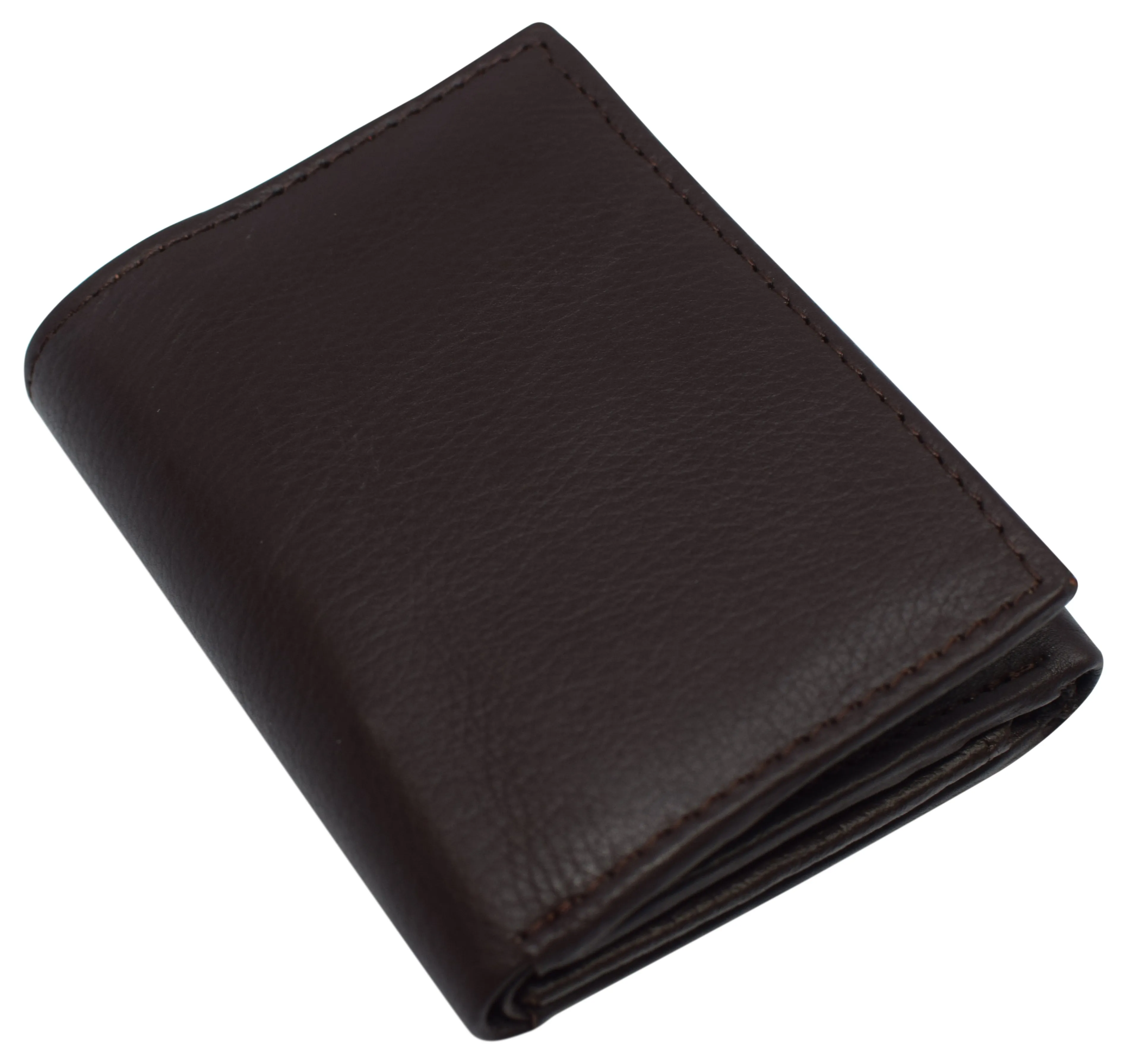 Rfid Blocking Trifold Wallets For Men Genuine Leather Extra Capacity Middle Flap Id Tri-Fold Men'S Wallet MustHave Deals