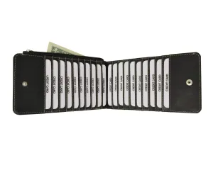 Rfid Blocking Women'S Genuine Leather Zipper Wallet Card Case Purse Rfid P 1829 (C) Special Deals Online