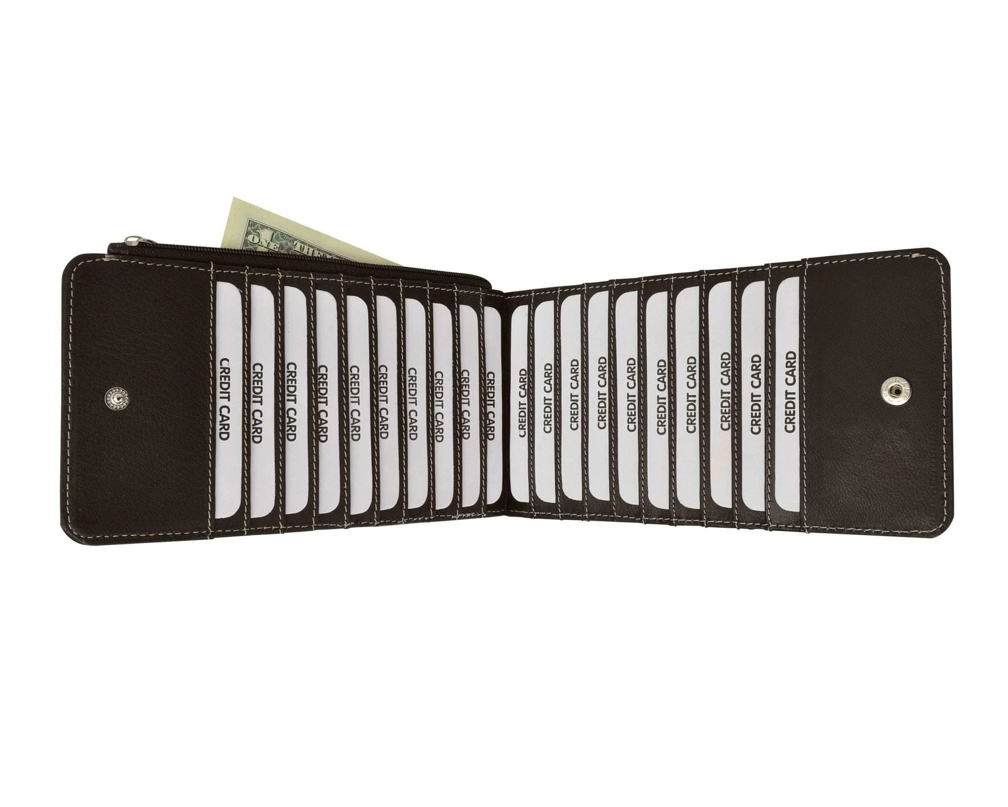 Rfid Blocking Women'S Genuine Leather Zipper Wallet Card Case Purse Rfid P 1829 (C) Hot Pick Deal