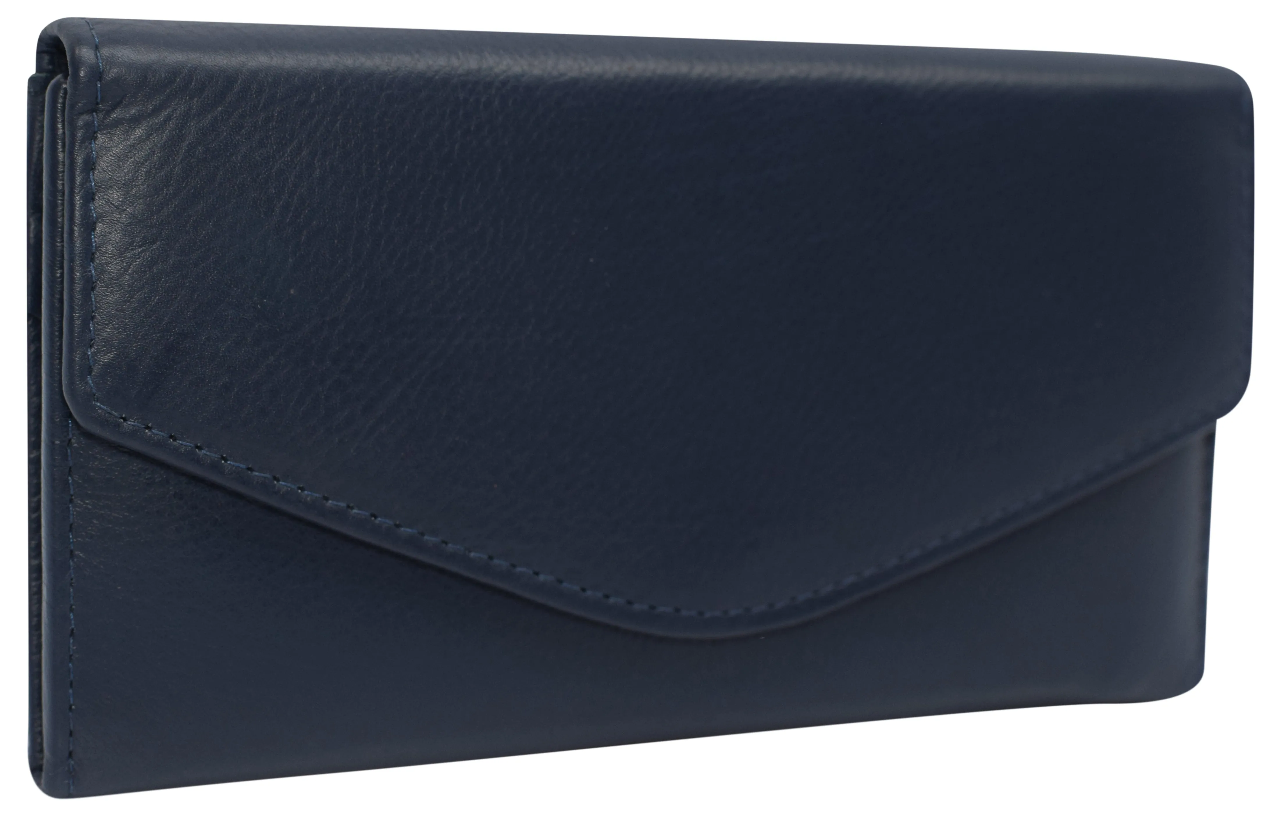 Rfid Genuine Leather Women'S Slim Flap Wallet Clutch Organizer Save Today Event