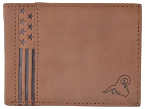 Mega Hot Offer Trendy Picks Today Rfid Men'S Bifold Usa Genuine Leather Wallet With Id Window Us Design Wallets For Men