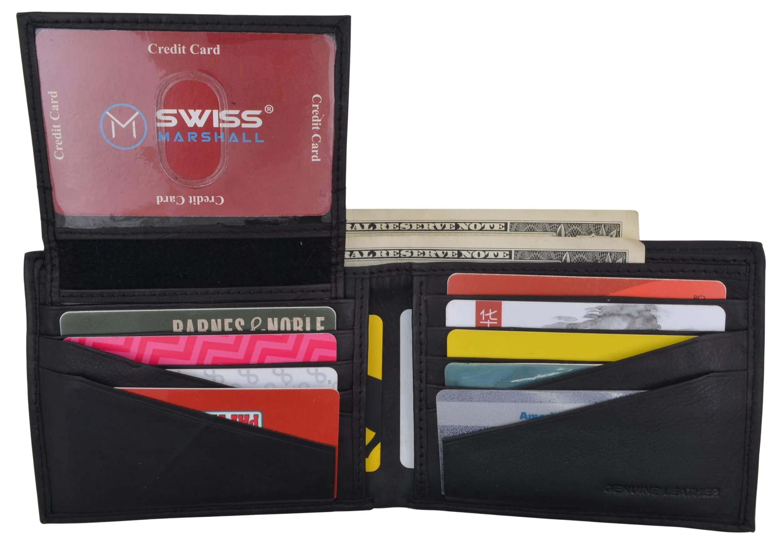 Rfid Mens Soft Leather Black Bifold Wallet With Removable Multi-Card Id Holder GiftWorthy Sale Trending Hot Deal