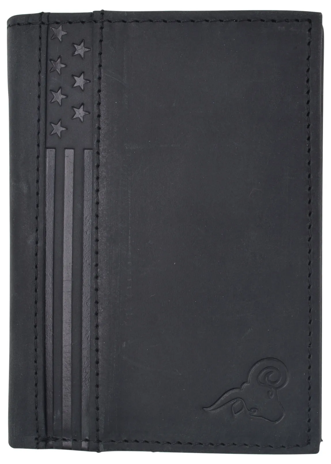 Weekend Specials Instant Discount Rfid Protected Mens Leather Wallet Bifold 2 Id Windows Double Bill Sections Usa Stars & Stripes