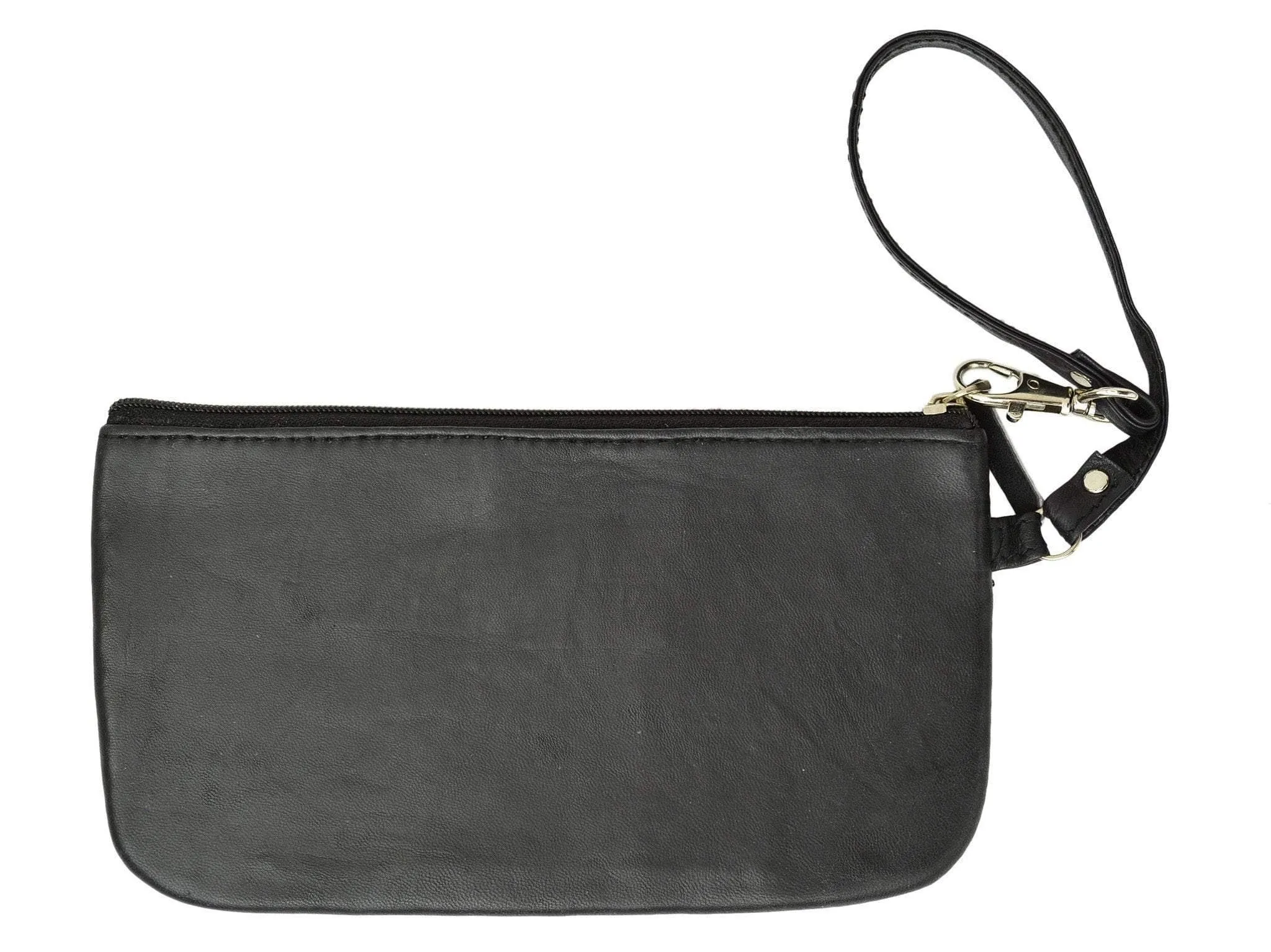 Rfid Safe Soft-Sided Premium Leather Zippered Wristlet Wallet. Rfid P 1716 (C) Grab It Now