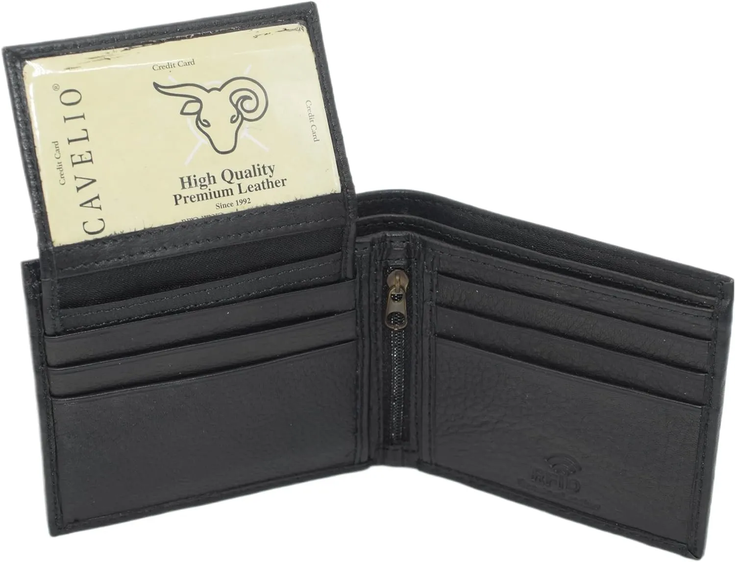 Rfid Slim Front Pocket Wallets For Men - Genuine Leather Mens Bifold Wallet With Removable 2 Id Windows Zipper Coin Stylish Passcase (Brown) MustHave Steals