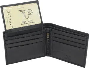 Rfid Slim Front Pocket Wallets For Men - Genuine Leather Mens Bifold Wallet With Removable 2 Id Windows Zipper Coin Stylish Passcase (Brown) MustHave Steals