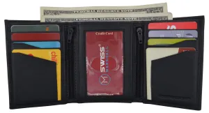 Rfid Tested Men'S Credit Card Id Holder Trifold Premium Leather Wallet Dont Miss This Steal