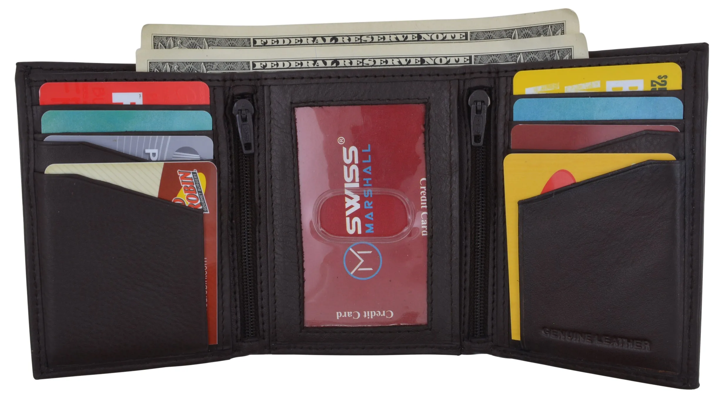 Rfid Tested Men'S Credit Card Id Holder Trifold Premium Leather Wallet Daily Clearance Deal