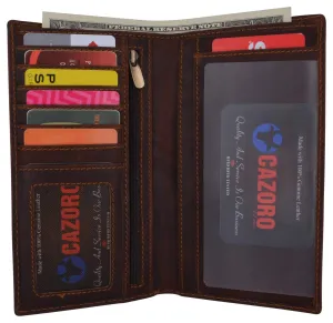 Rfid Vintage Leather Slim Checkbook Credit Card Id Holder Bifold Wallet Trending Deals Today Instant Hot Deal