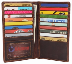 Rfid Blocking Bifold Crazy Horse Leather Credit Card Id Holder Long Wallet Price Drop Frenzy Weekend Sale Special
