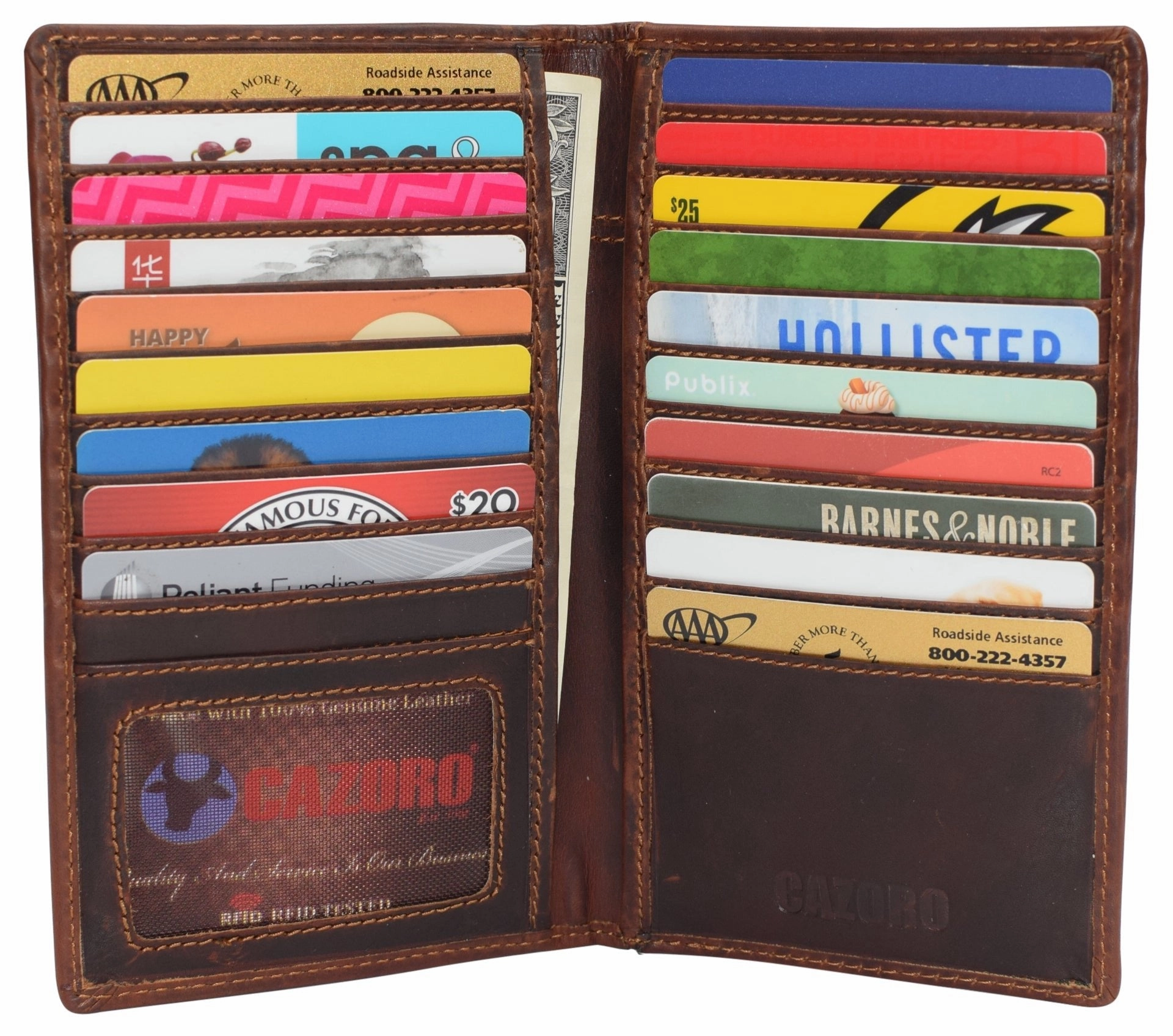 Rfid Blocking Bifold Crazy Horse Leather Credit Card Id Holder Long Wallet Price Drop Frenzy Weekend Sale Special