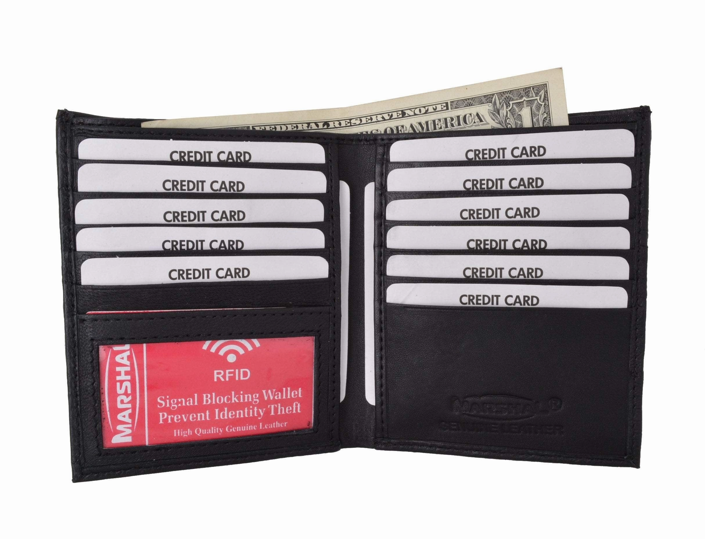 Rfid Blocking Bifold Hipster Credit Card Wallet Premium Lambskin Crocodile Pattern Leather Rfidp2502Cr (C) Exclusive Online Offer