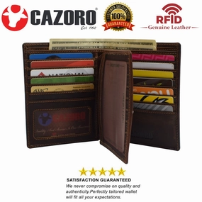 Dont Miss This Deal Rfid Blocking Bifold Hipster Multi Credit Card Id Holder Wallet Vintage Leather By Cazoro