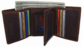 Rfid Blocking Cazoro Mens Premium Vintage Leather Trifold Credit Card Id Wallet Weekend Sale Special Gift Sale Event