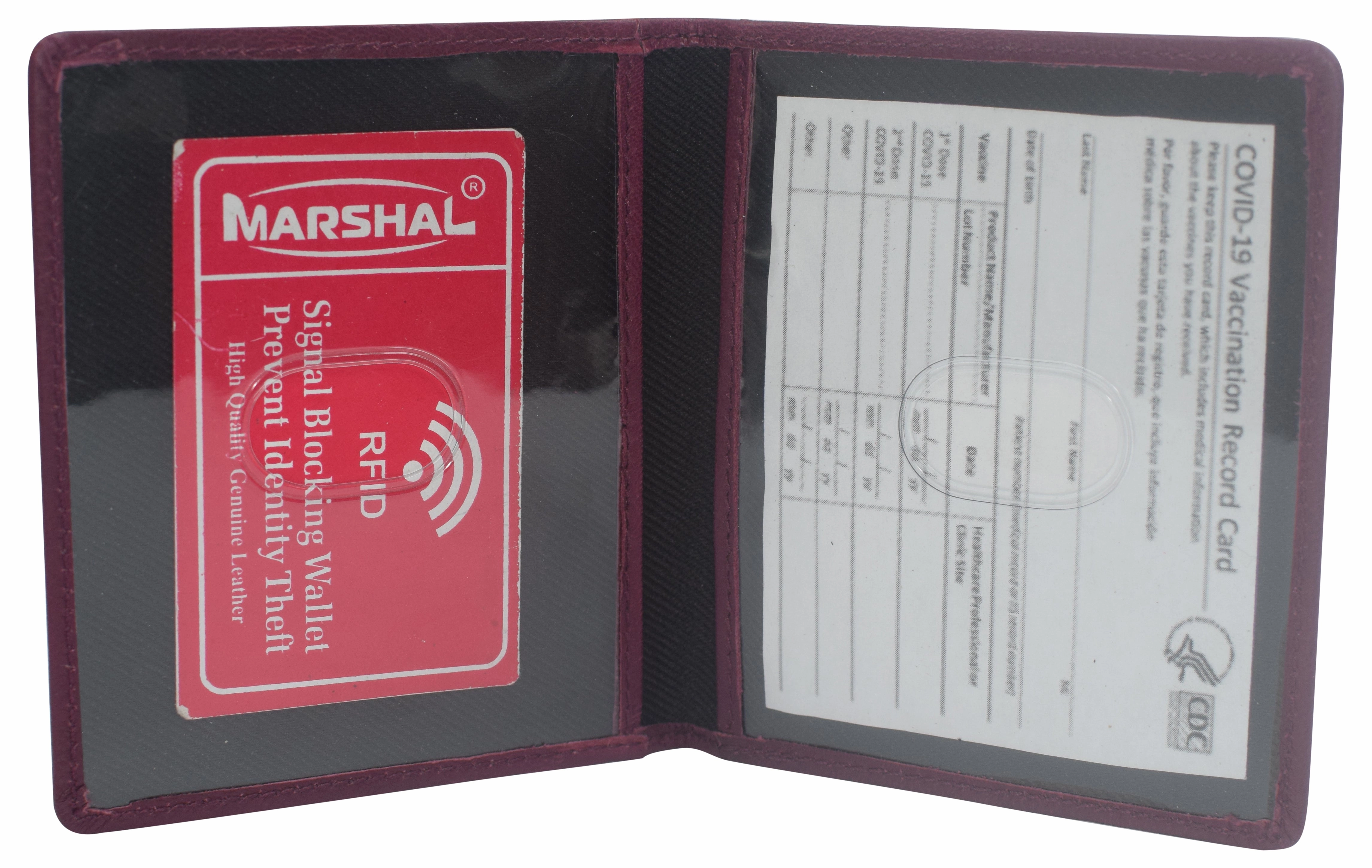 Todays Steal Rfid Blocking Genuine Leather Vaccination Passport Holder/Cover, Genuine Leather Vaccination Card Holder, Vaccine Card Holder