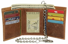 Trending Hot Picks Big Price Drop Rfid Blocking Leather Chain Trifold With Id Window And Credit Card Pockets Usa Series