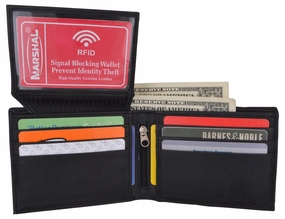 Shop Smart Deals Hot Pick Deal Rfid Blocking Men'S Leather Id Window Flap-Up Bifold Wallet