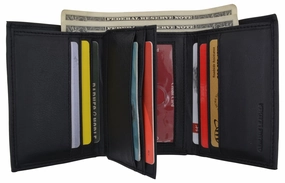 Biggest Savings Now Rfid Blocking Men'S Premium Leather Trifold Flap Id Card Holder Wallet