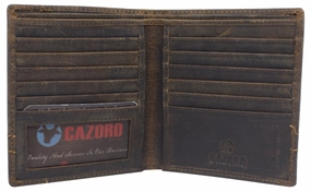 Rfid Blocking Men'S Slim Bifold Hipster Credit Card Vintage Leather European Wallet Instant Savings Inside