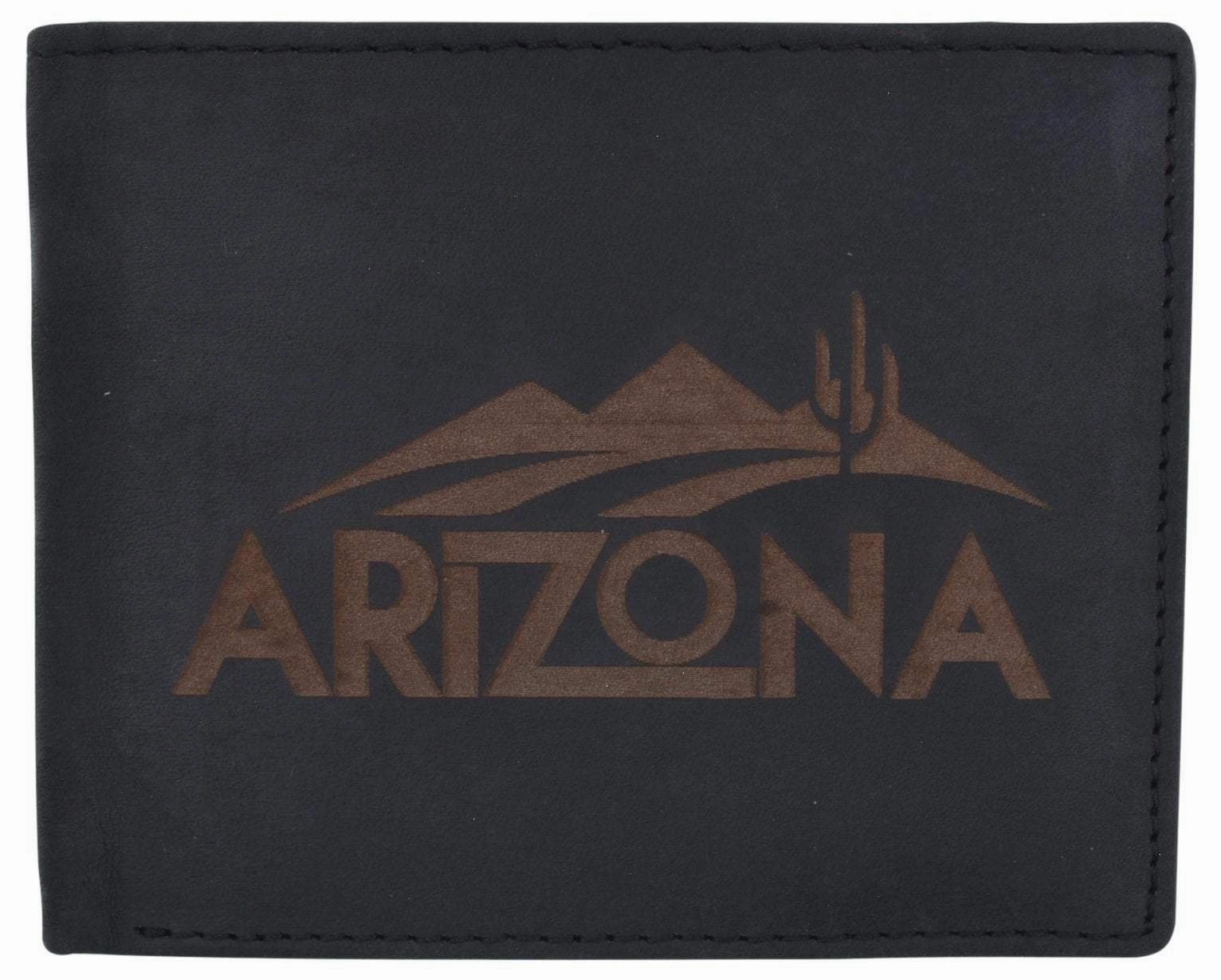 Clearance Savings Now Trending Now Offer Rfid Blocking Mens Genuine Leather Arizona Logo Credit Card Id Bifold Wallet
