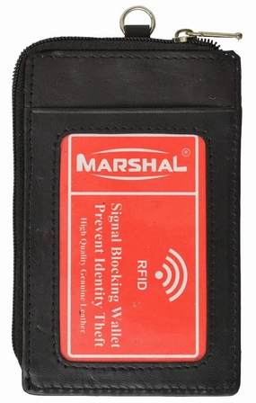 Rfid Blocking Premium Genuine Leather Credit Card Holder Zipper Id Neck Wallet Rfid P 470 (C) Weekend Specials