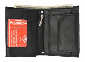 Perfect Gift Sale Limited Time Steal Rfid Blocking Premium Leather European Style Bifold Trifold Wallet With Id Window Rfid P 518 (C)