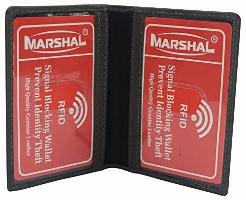 Rfid Blocking Slim Thin Leather Credit Card Id Mini Wallet Holder Bifold Driver'S License Safe Shop Save Today Instant Savings Inside