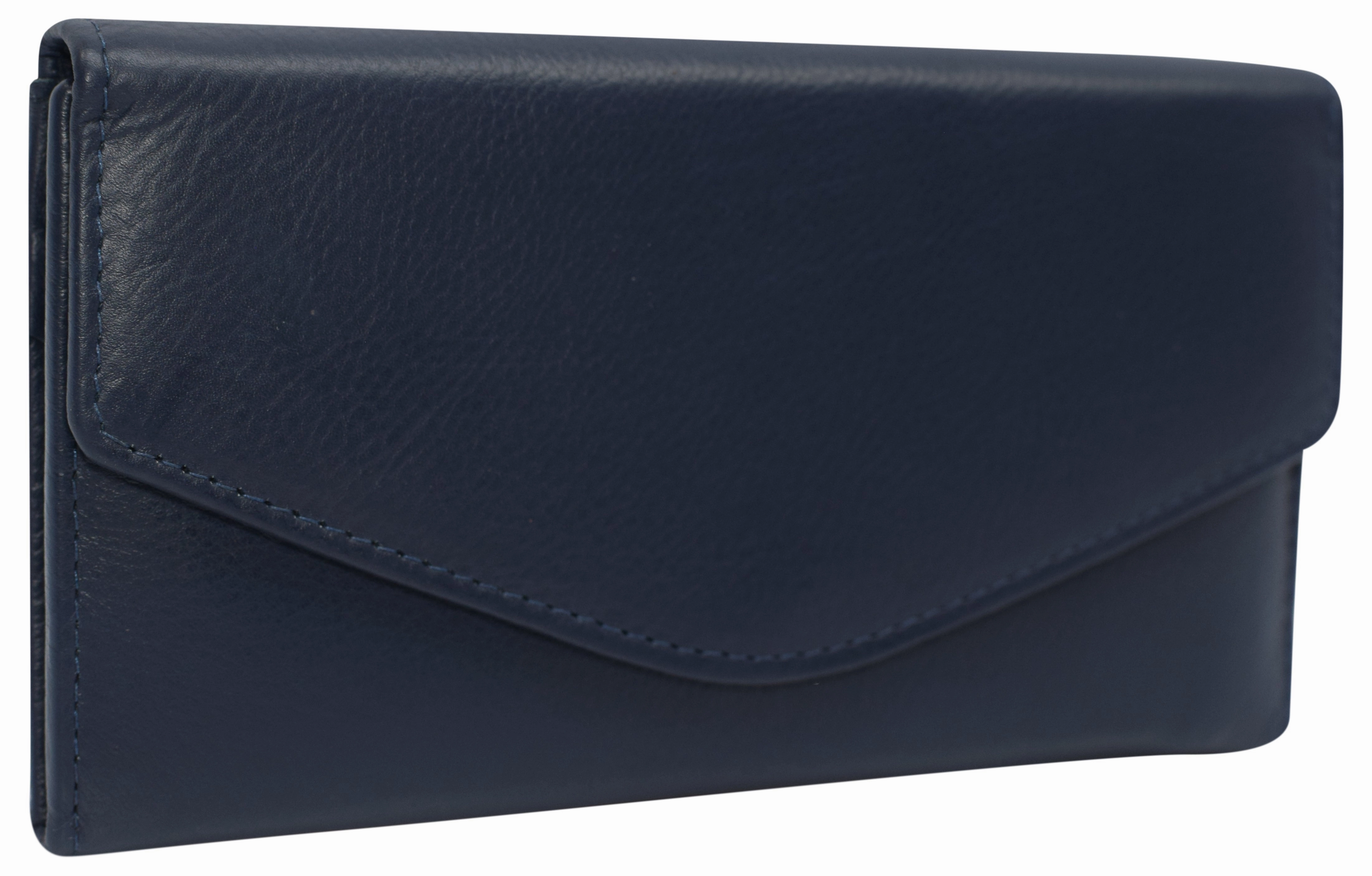 Rfid Genuine Leather Women'S Slim Flap Wallet Clutch Organizer Save Today Event