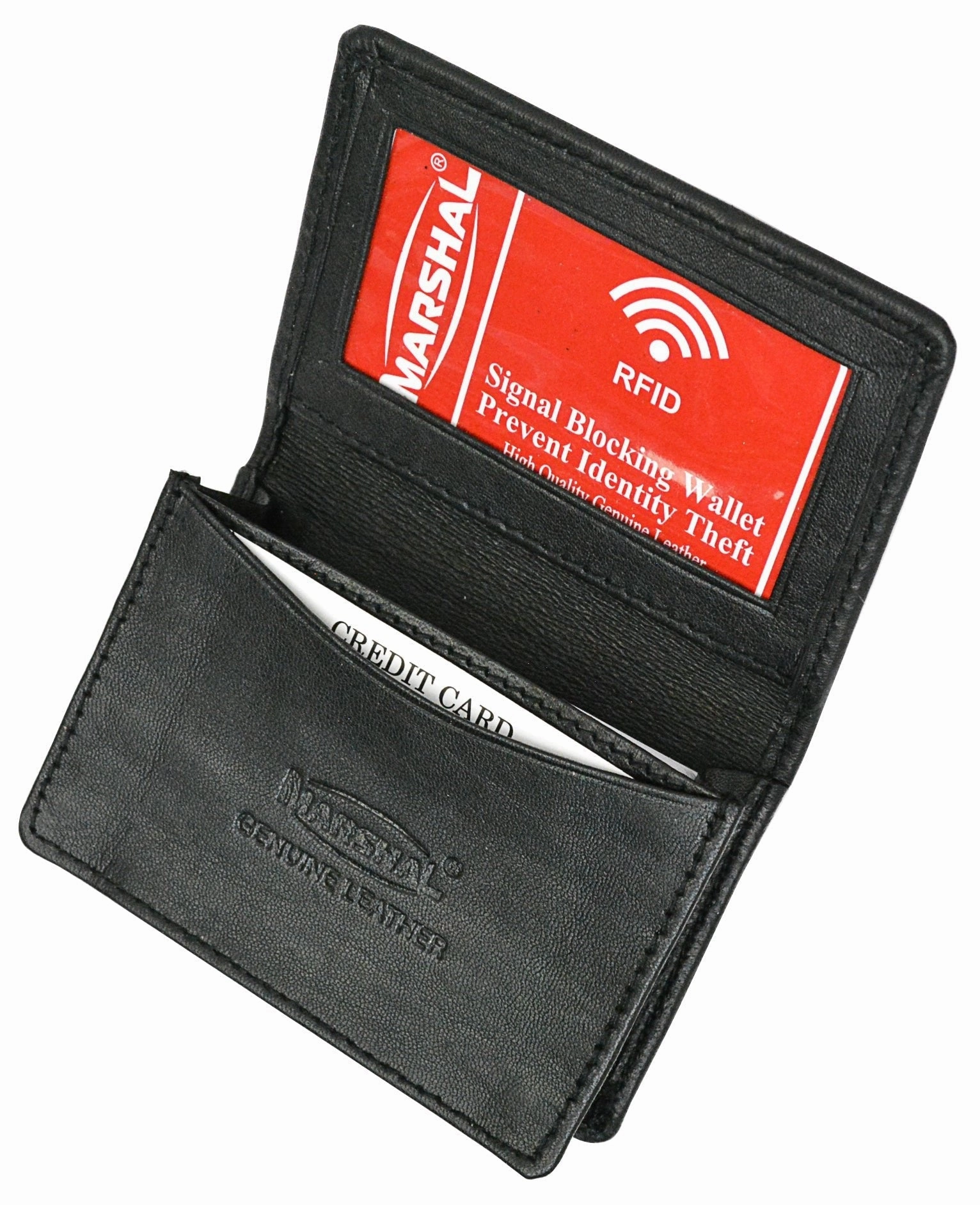Rfid Mens Slim Front Pocket Wallet Genuine Leather Bifold Id/Credit Card Holder Special Deal Frenzy Limited Stock Offer