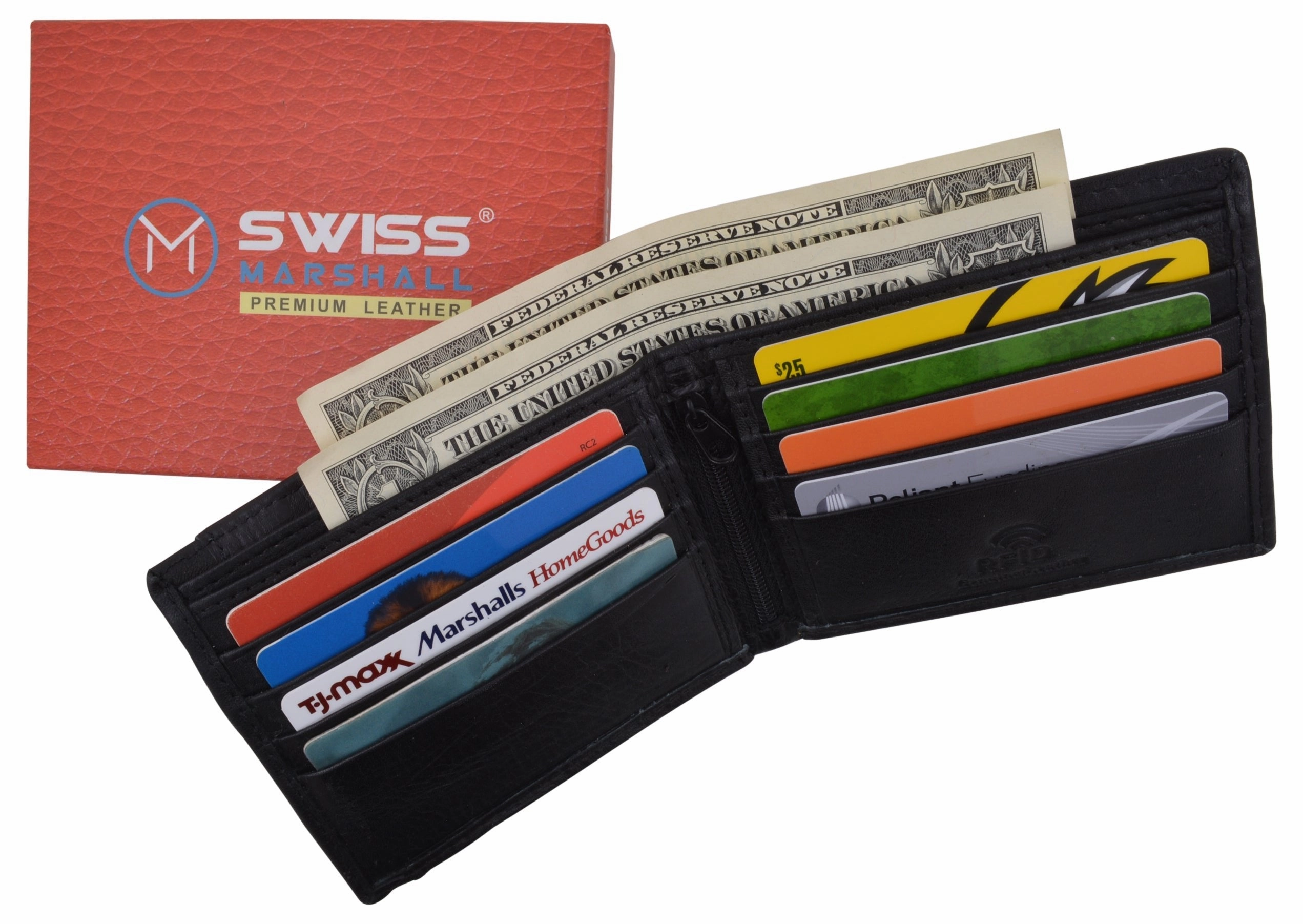 Trendy Picks Today Rfid Tested Premium Leather Black Bifold Wallet With Removable Front Card Id Holder