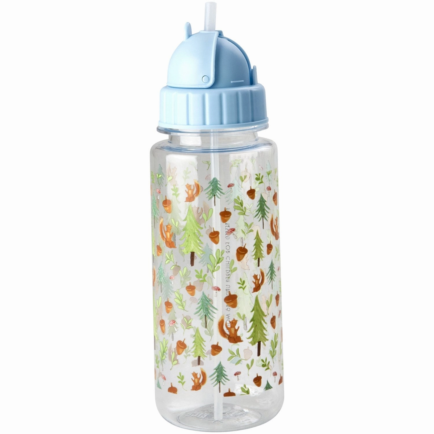 Rice Plastic Kids Drinking Bottle With Blue Happy Forest Print - 500 Ml Exclusive Savings Event Today Only Hot Pick