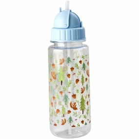 Rice Plastic Kids Drinking Bottle With Blue Happy Forest Print - 500 Ml Exclusive Savings Event Today Only Hot Pick