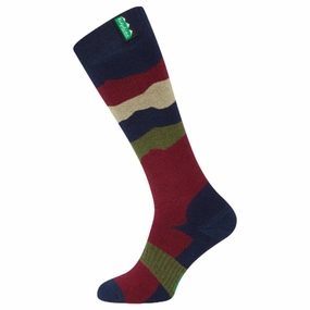 Ridgeline Merino Wool Full Length Socks - Navy Stripes New Arrival Discount Online Exclusive Steal