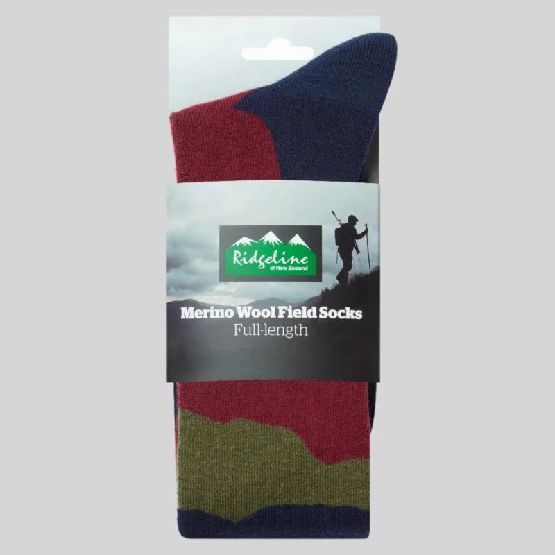 Exclusive Online Discount Ridgeline Merino Wool Full Length Socks - Navy Stripes