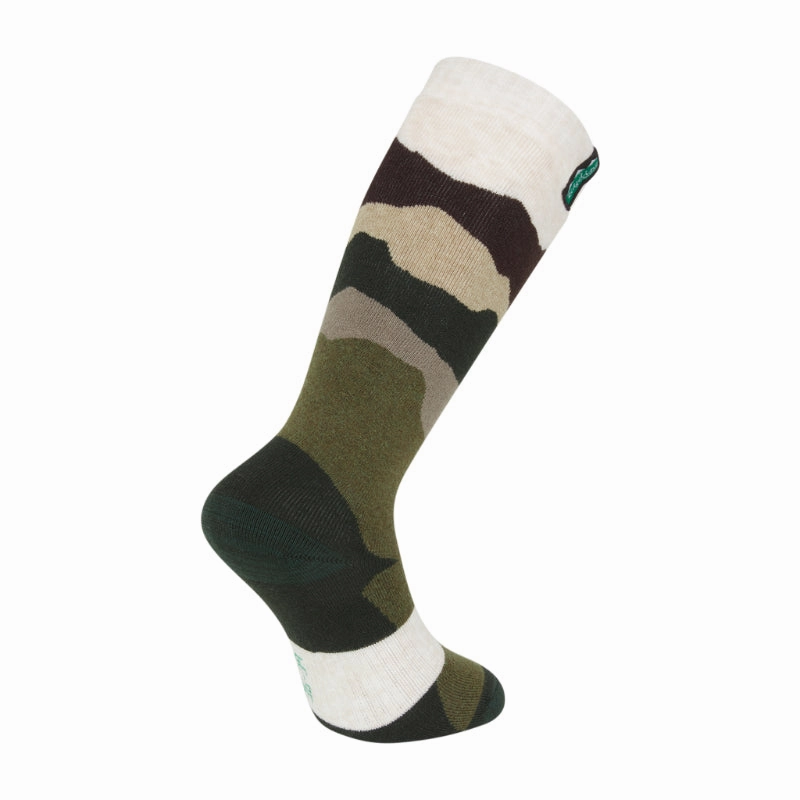 Ridgeline Merino Wool Full Length Socks - Olive Stripes Online Exclusive Deal