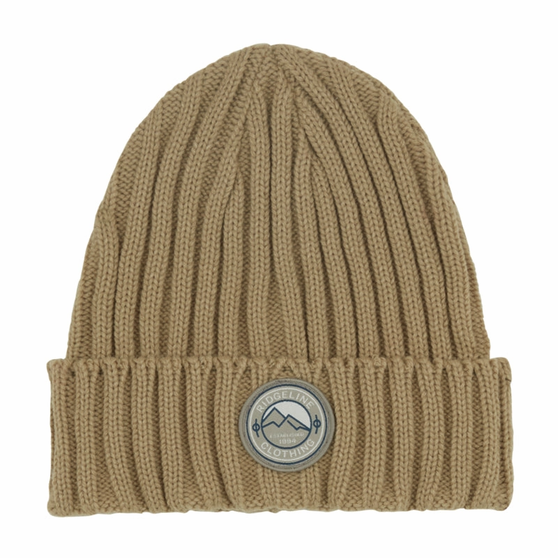 Clearance Savings Now Ridgeline Original Knitted Beanie Hat - Stone