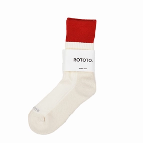 Shop Todays Picks Daily Clearance Deal Rototo Top Block Red / Off White