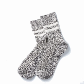 Rototo Two Stripe Slub Sock Black Dont Miss Hot Deals