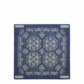 Dont Miss This Steal Rrl By Ralph Lauren Indigo Floral-Print Cotton Bandanna Indigo / Cream