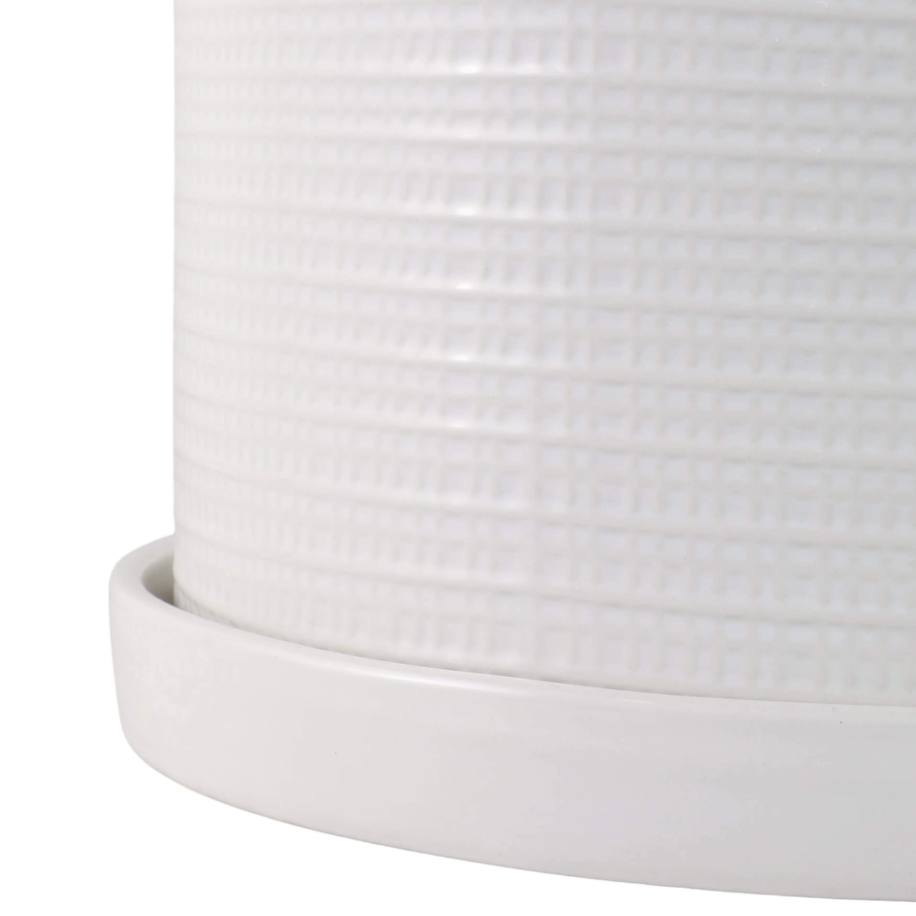 S/2 10/12" Modern Planter, White