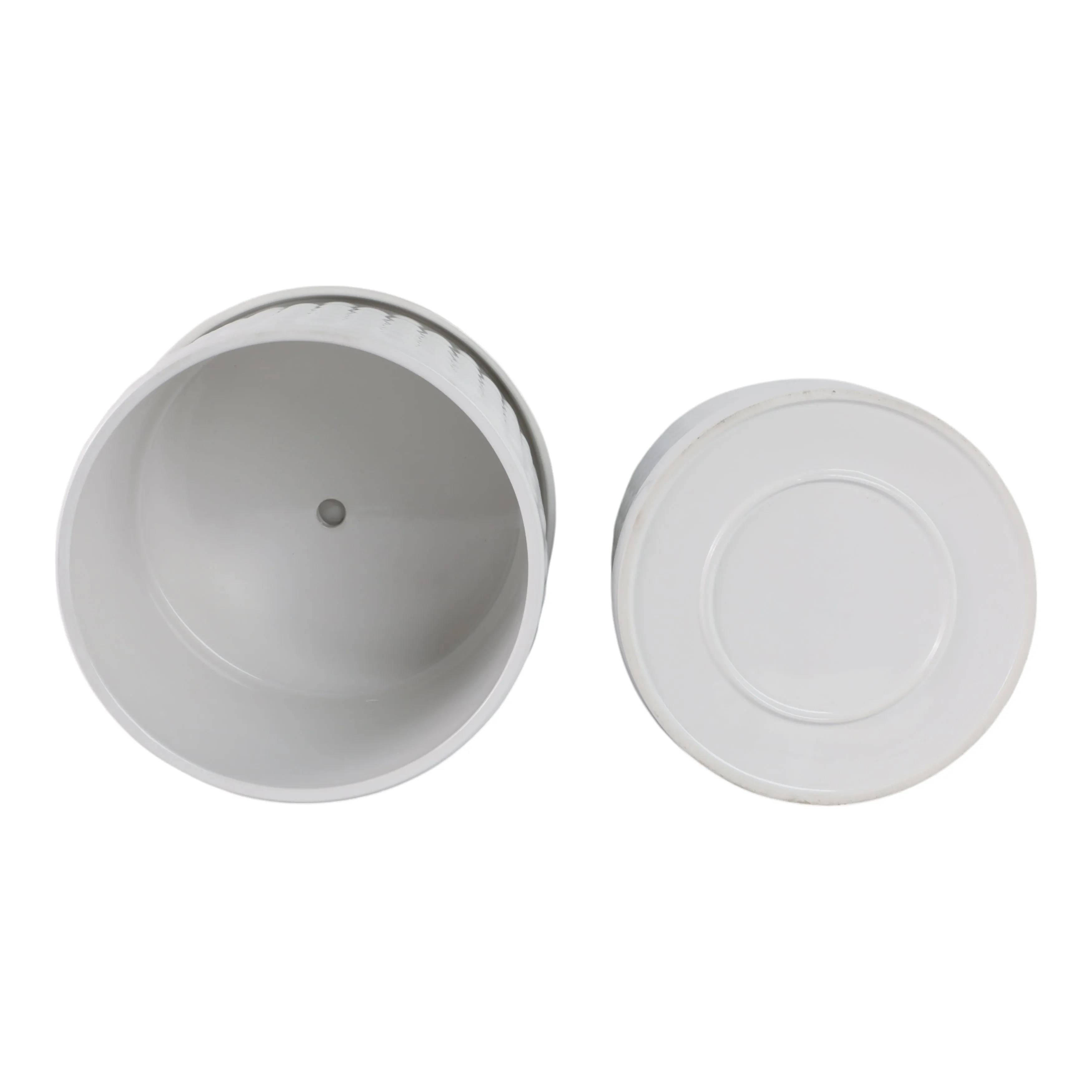 S/2 10/12" Small Bubble Planter, White