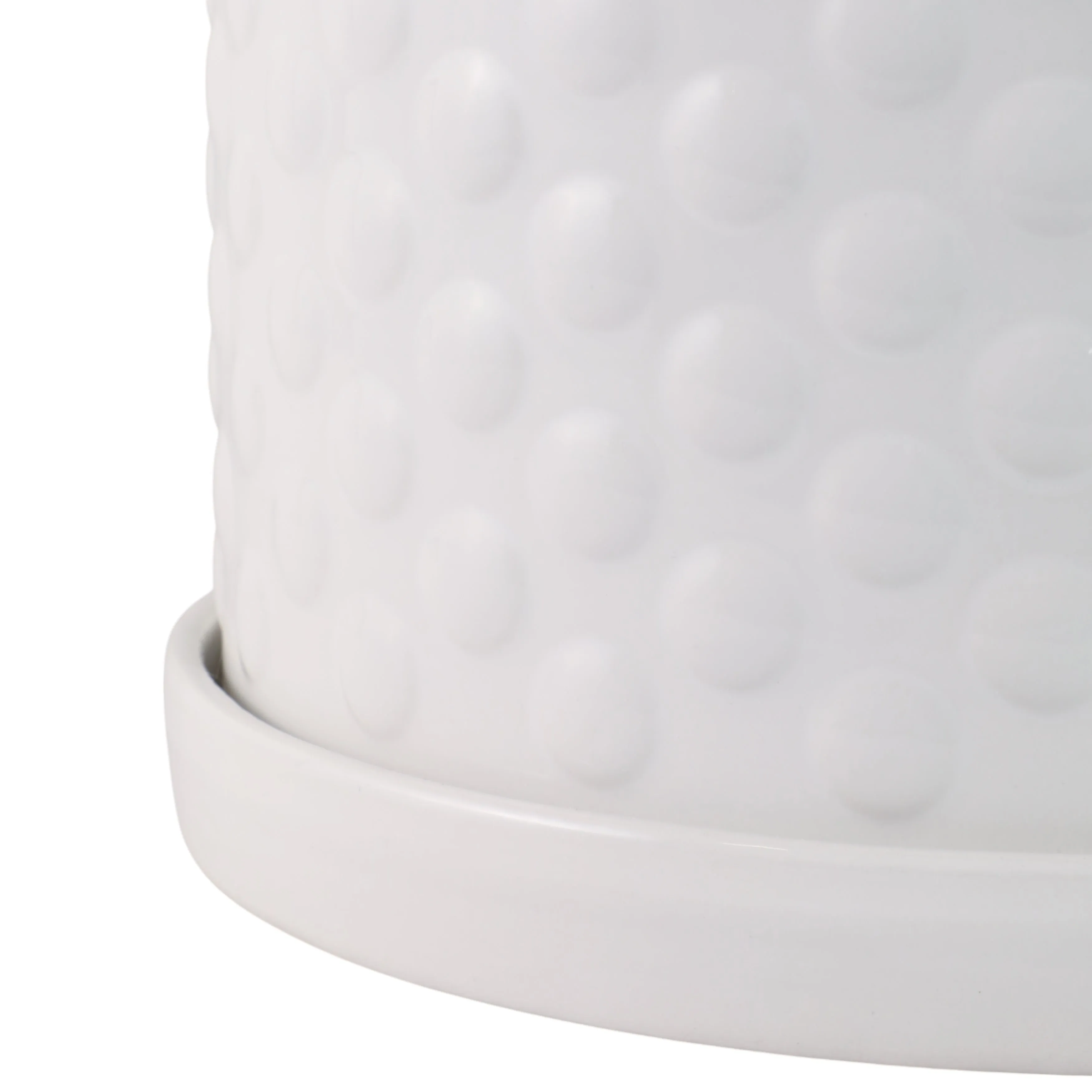 S/2 10/12" Small Bubble Planter, White