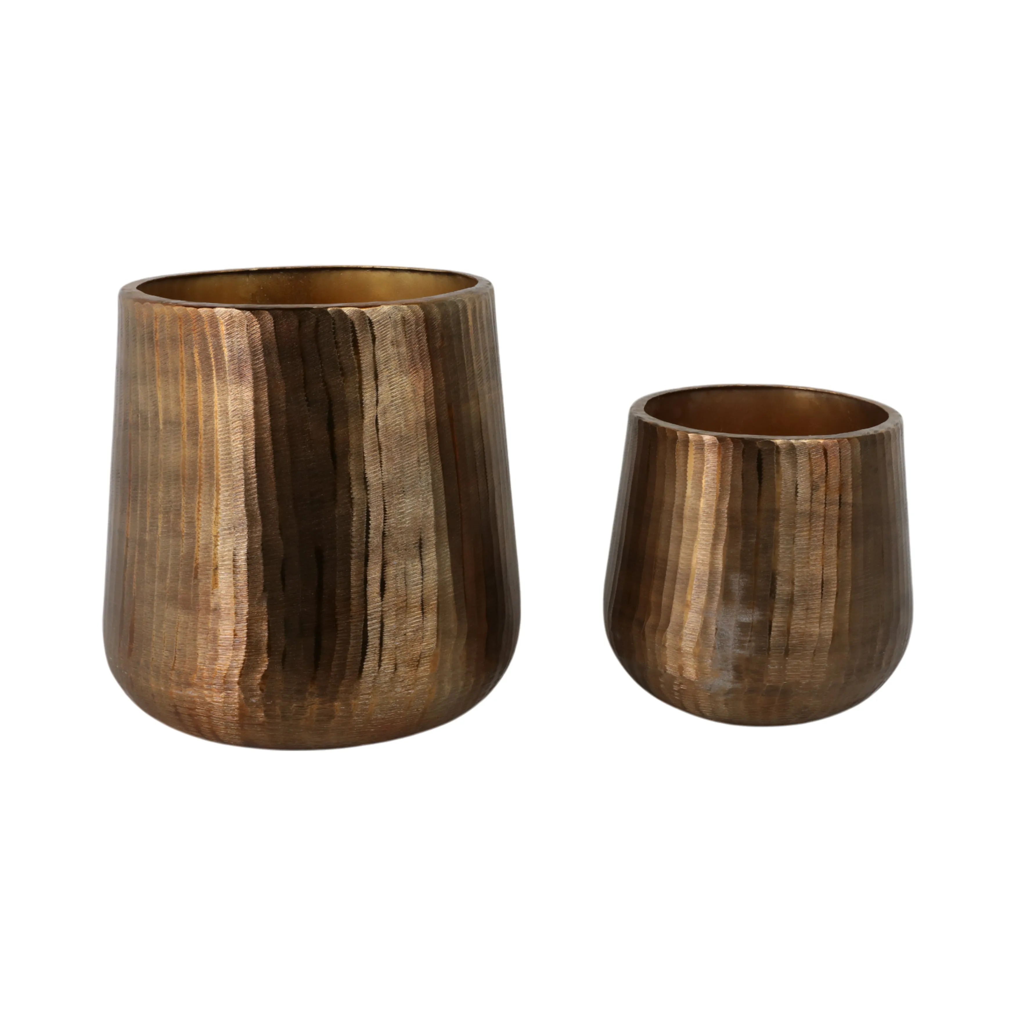 S/2 12/17" Kent Antique Bronze Planters