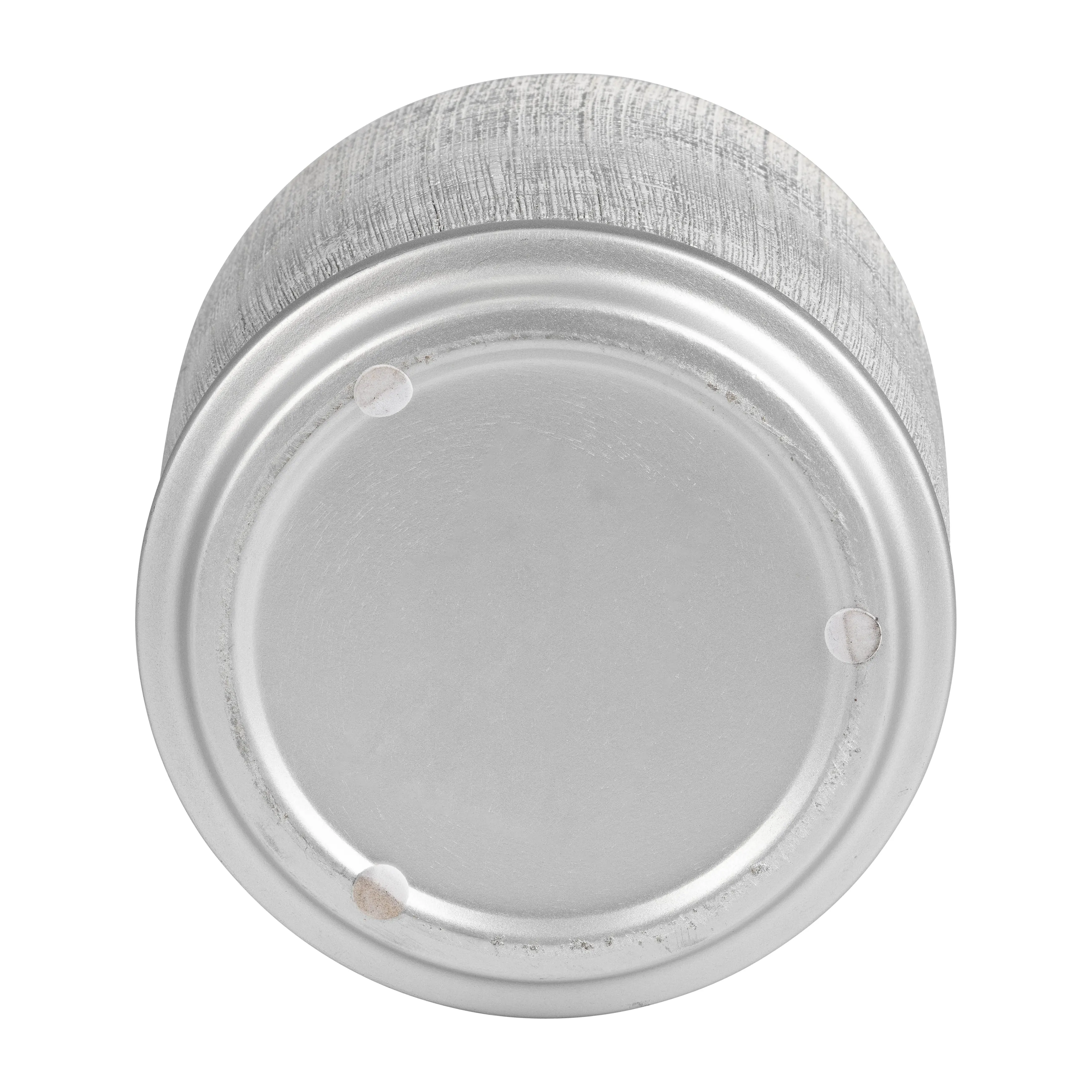 S/2 5/6" TEXTURED PLANTER WITH SAUCER, SILVER