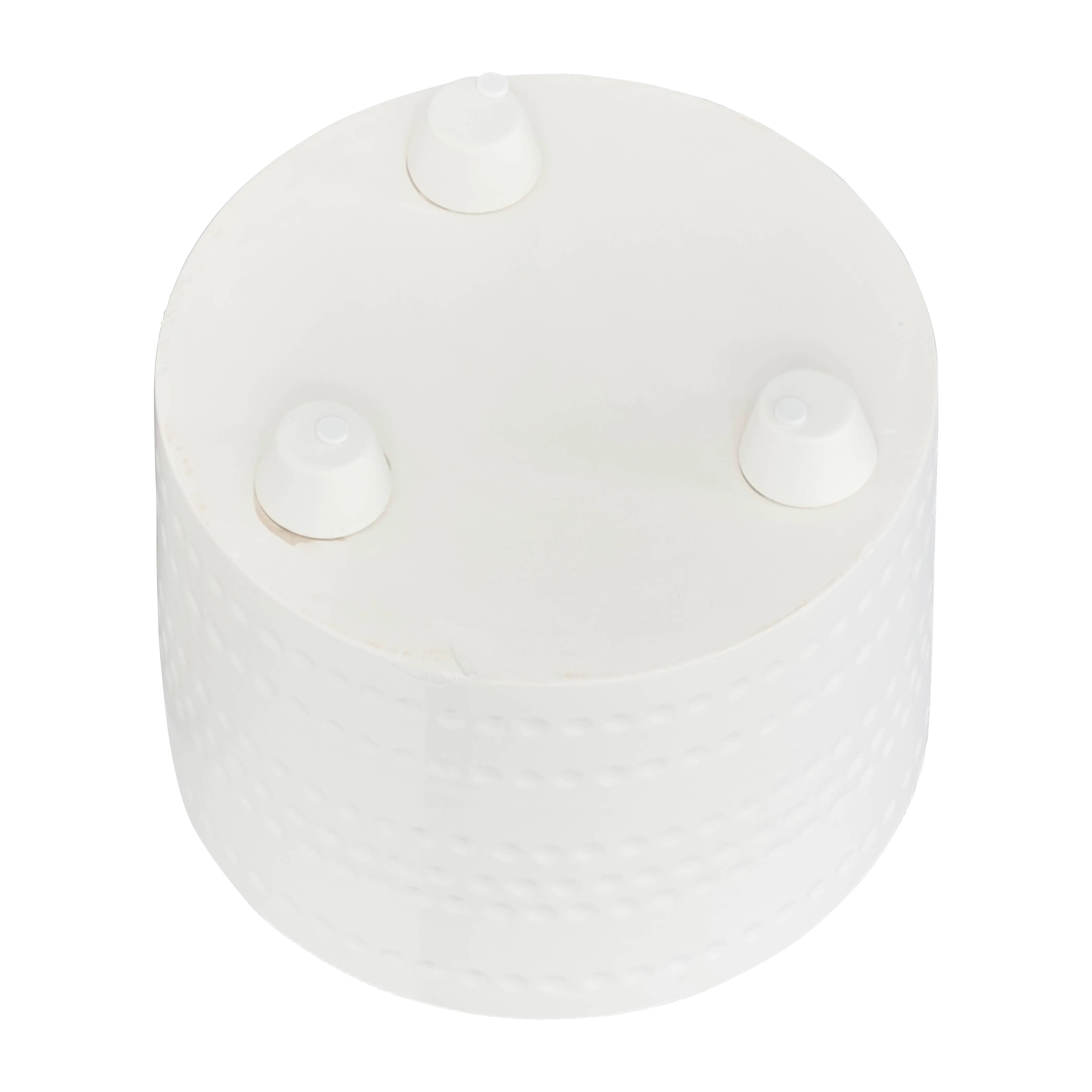 S/2 DOTTED FOOTED PLANTERS 10/12" , WHITE